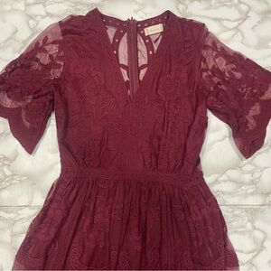 Altar’d State Marionette Maxi Dress in Burgundy